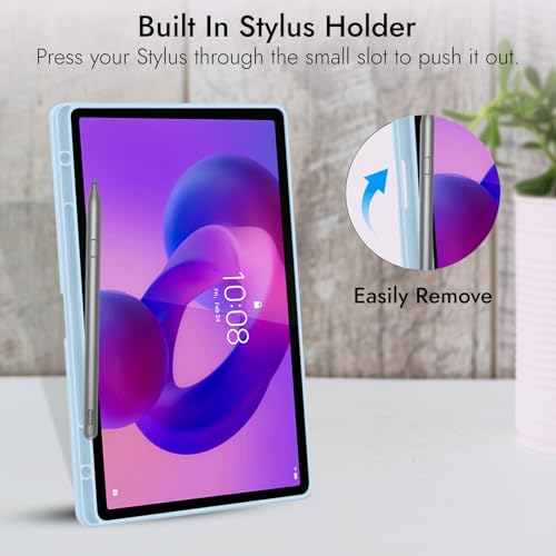 Image of Robustrion Cover for Lenovo Idea Tab Plus 12.1 inch Cover Case with [Pencil Holder], Trifold Cover Case for Lenovo Idea Tab Plus Tablet Cover [Auto Sleep Wake Support] - Night