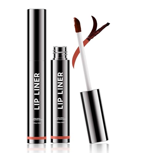 Image of Peel Off Lip Liner Stain, Long Wear Tattoo Lip Stain Peel Off Lip Liner, Matte Finish, Waterproof & Transfer-proof, Highly Pigmented Color, for A Beauty Lip Look (Rose)