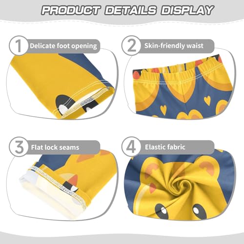 Toddler Girls Leggings Printed Yoga Pants Leggings Bear Head for Kids3