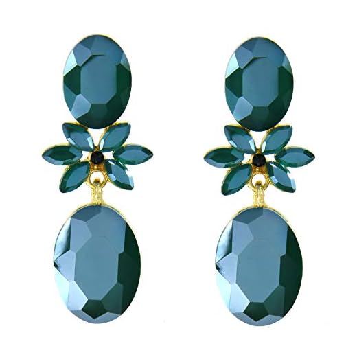 TEMPUS FUGIT. Pendientes para mujer largos Antialérgicos Gotas de color chapados en Oro con cristales de colores brillantes