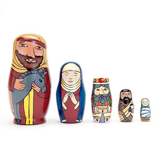 Heaven2017 bonecas de madeira pintadas à mão Matrioska brinquedo infantil decoração de casa acessóri