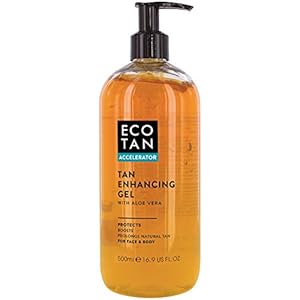 EcoTan Accelerator Gel voor het Bruinen van Gezicht en Lichaam 500ml, Optimaliseert Natuurlijke Bruining, voor Bruinen…