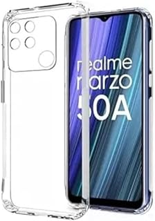 جراب حماية شفاف من السيليكون لموبايل ريلمي نارزو 50A شبكة الجيل الخامس 5G من ايفولير، مع زوايا واقية مضادة للصدمات، تصميم شفاف رفيع وناعم من البولي يوريثين المقاوم للحرارة والخدوش