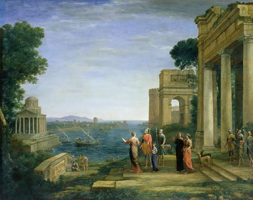 Cuadro Eneas y Dido de Claude Lorrain para una decoración del hogar clásica y elegante de 60x90cm