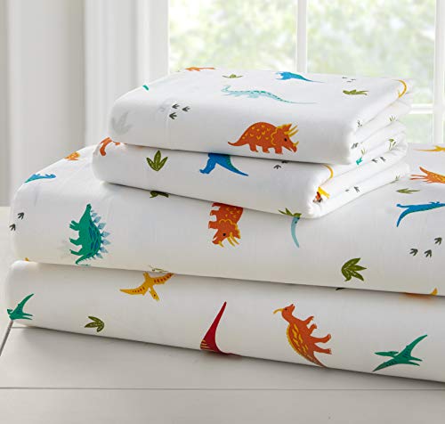 Wildkin 100% Cotton 7 Pc Full Bed-In-A-Bag For Boys & Girls, Bedding Set Includes Comforter, Flat Sheet, Fitted Sheet, Two Pillowcases & Shams, Bed Set For Cozy Cuddles (Jurassic Dinosaurs) #TOP3