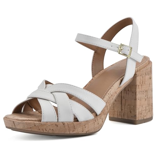 Sandales compensées blanches 40.5 White Mountain Dubonnet