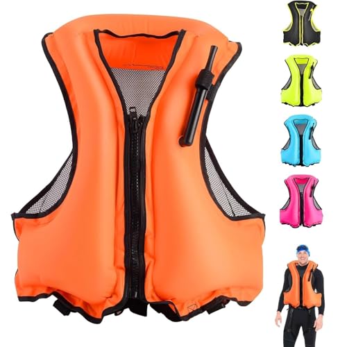 Chaleco de Kayak diseño ingeniería Pesca Organización optimizada río con Tejido Nylon para Trucha Río Corriente Pesca Mosca Uso(Orange)