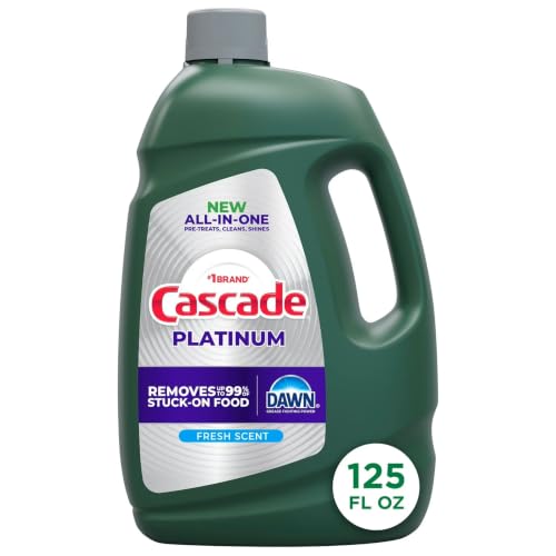 Image of Cascade Platinum Dishwashing Liquid Gel - Fresh Scent, 125 oz. (2 Pack)