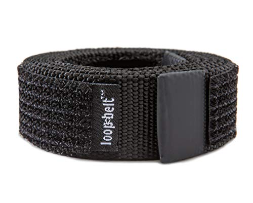 Boys/Slim Black 30mm Hypoallergenic Hook & Loop Web Belt with Rubber Coated Tips