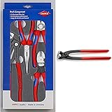 KNIPEX Zangen-Set in Schaumstoffeinlage 00 20 01 V15 & Monierzange (Rabitz- oder Flechterzange) (250 mm) 99 01 250