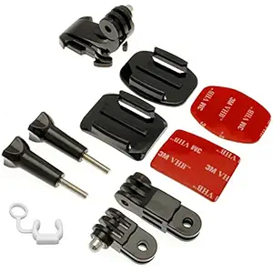 yantralay J-Hook Front & Side Helmet Mount for Hero 12/11/10/9/8/7/6/5,DJI OSMO Action 3 & 4,SJCAM,Eken - Compact Design - Filmmaking Accessory - 9-Piece Set