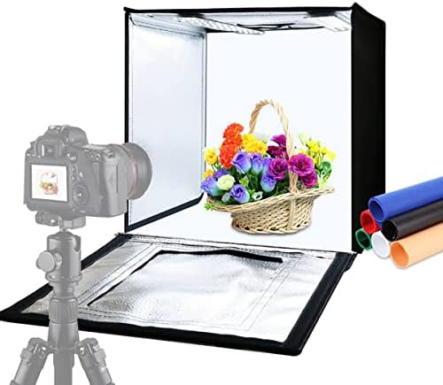 Yorbay Fotostudio Set 80 X 80 X 80cm CRI 95+ LED-Fotobox