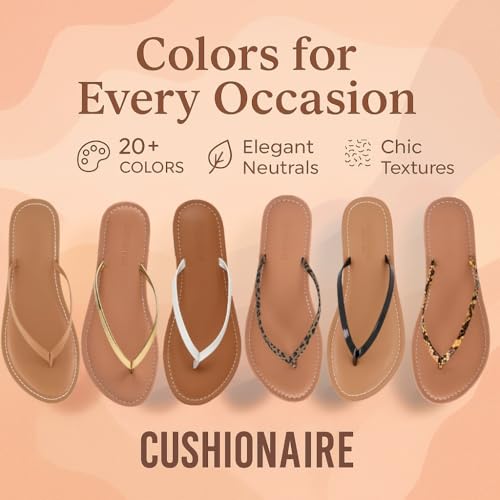 CUSHIONAIRE Cora Flip Flops for Women | Vacation Beach Essentials | Casual Women Footwear Sandals with Wide Widths Available3