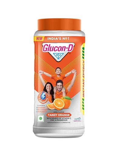 Image of Glucon-D Instant Energy Drink Powder Jar 400 gm | Energy, Recovery, Immunity | Tangy Orange
