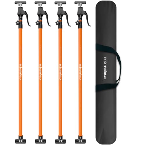 HOLOTHURIAN Cabinet Jack Support Pole, 49.2-114.2 inches Third Hand Tools Adjustable Support Pole, 3rd Hand Support System for Upper Cabinet Installation, 154 LB Capacity, 4-Pack