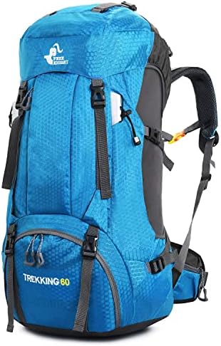 Bseash 60L Waterproof Lightweight Hiking Backpack with Rain Cover,Outdoor Sport Travel Daypack for Climbing Camping Touring