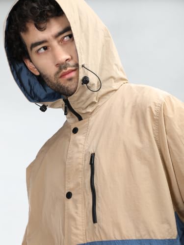 Image of CHKOKKO Sunscreen Jacket for Men Windcheater Hooded Zipper Sports Jacket | UV Protection | Sun Protective | Lightweight Water Resistant | Riding Biker | Outdoor Travel Gym Running