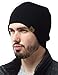 Price comparison product image Daily Knit Beanie by Tough Headwear - Warm, Stretchy & Soft Beanie Hats for Men & Women - Year Round Comfort - Serious Beanies for Serious Style Black OSFA