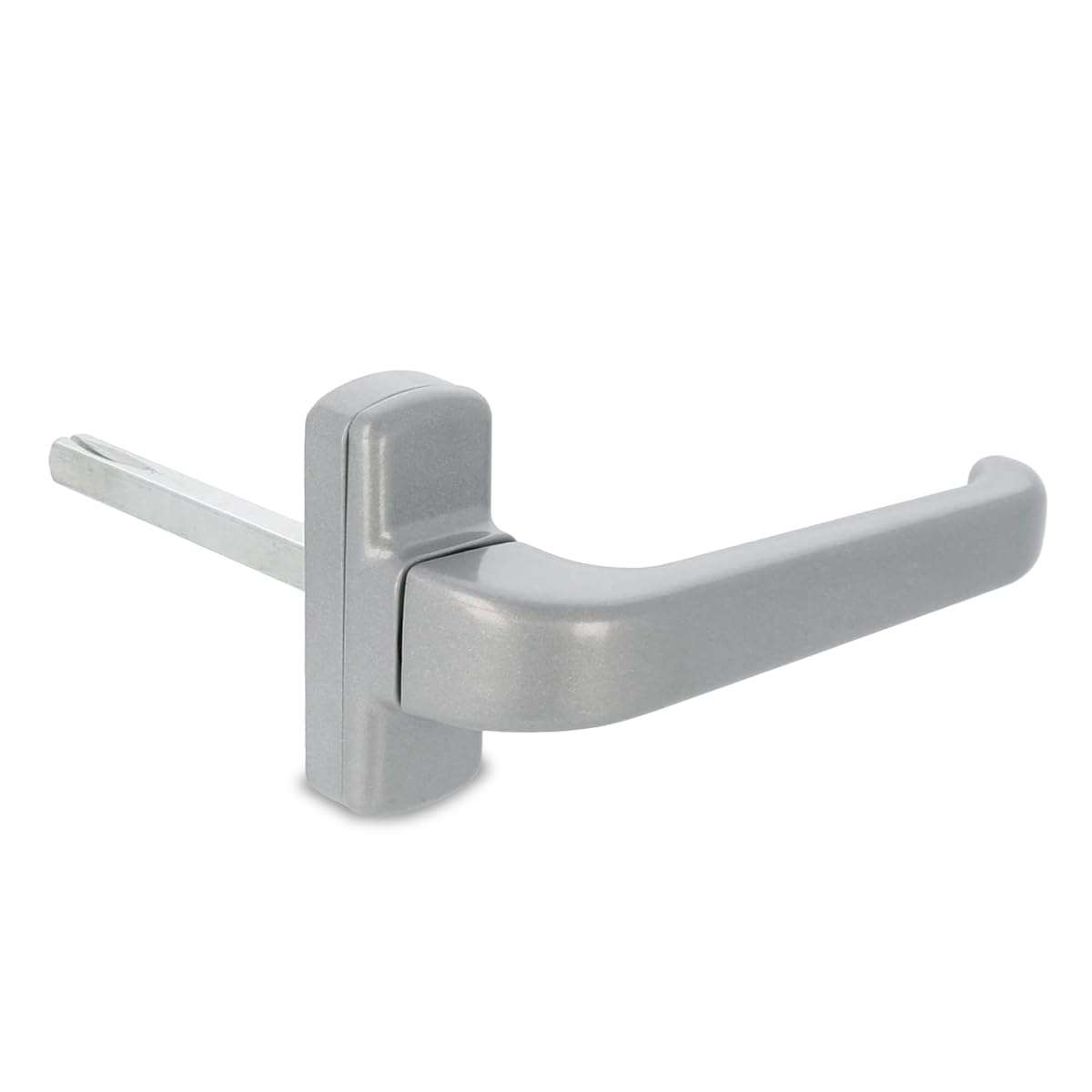 Amig - Manilla de Roseta para Puerta - Modelo Epsilon - Aluminio - 132 x 70 mm - Cuadradillo de 8 mm - Color: Aluminio Plateado