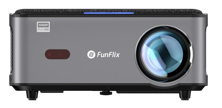 FunFlix P1 Projector front view with lens and vents