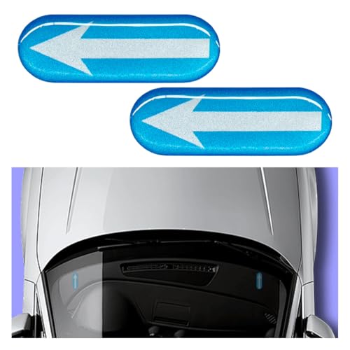KPFILEH 2PCS Reflective Car Driving Assistance Positioning Decals, Glow-in-The-Dark Car Arrow...