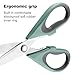 OMDAR 3 Pack Food Grade Kitchen Scissors - Heavy Duty Stainless Steel Cooking Shears for Cutting Meat, Food, Fish, Poultry Multipurpose Sharp Sissors for Dishwasher Safe