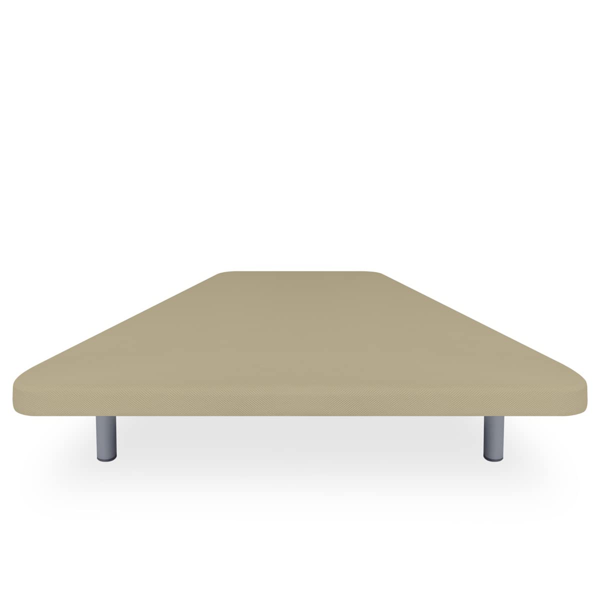 Somnia Descanso - Base Tapizada 3D Reforzada, Gran Estabilidad con 5 Barras de Refuerzo 6 Patas metálicas roscadas de 25cm, 150x190, Beige