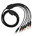 BONKZEBU RGB Component Video Cable component cable High Flexibility Soft Stable Multimedia Cable sfc rgb for NGC component cable for NGC, N64, SFC, with 4 BNC Composite Cables