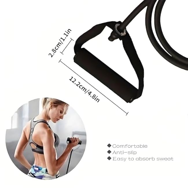 Premium Exercise Bands Resistance Bands Set with Handles & Door Anchor - Perfect Stretch Rope for Home Workouts, Ideal for Fitness Enthusiasts & Home Gym