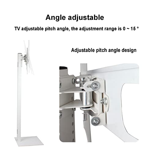 Support TV au sol pivotant hauteur réglable charge 40kg max fine - 6