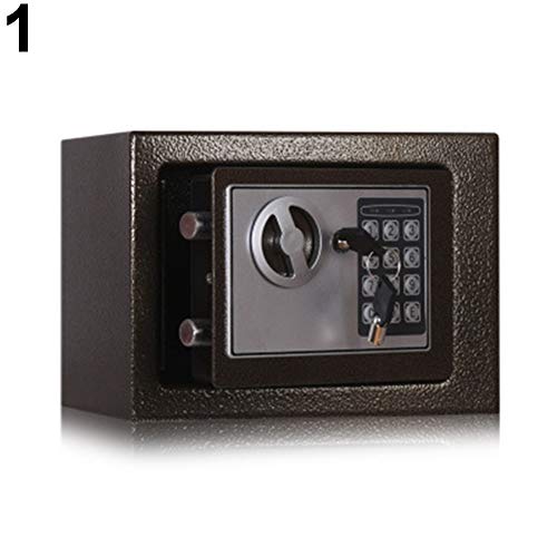 Bbl345dLlo Digital Safe，Mini Electronic Safe Security Box Case Jewelry Cash Storage Password Strongbox Black