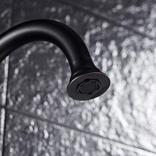 Robinet de cuisine nostalgia noir pour grand évier double bac - 4