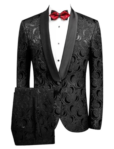 Costume jacquard homme Ulnomio veste revers châle chic pour soirée