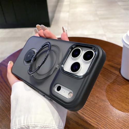 Coque magnétique rotative iPhone 16 Plus anti-chute noir