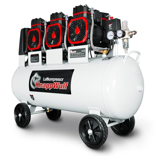 Compressore d'aria efficiente: il compressore d'aria efficiente ha una durata molto elevata e, nonostante la potenza superiore alla media con 69 dB, è molto più silenzioso rispetto ai compressori d'aria simili