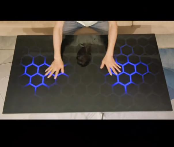 Led Resin Desk Lights Up When Touched, The glowing Table is Made of Epoxy Resin, Wood Table Coffee, Personalized Design Epoxy Table, Sensor Table, Magic Table, Sofa Table (24x48 inch)