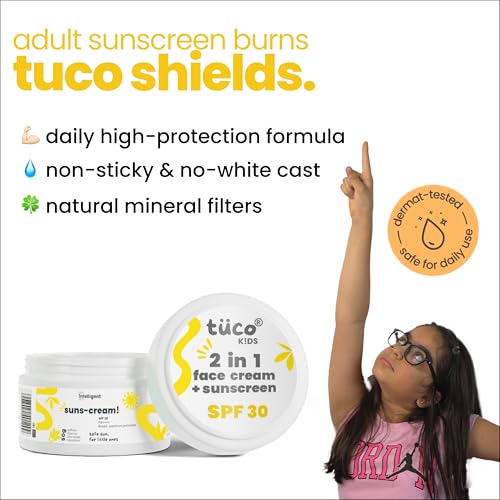 Image of TuCo All Skin Kids 2 In 1 Face Cream + Sunscreen Spf 30 With Saffron Oil | Uva /Uvb Pa++++ | Broad Spectrumv | Benzophenone- 3, Avobenzone Free | 50Gm-Pack Of 2 |