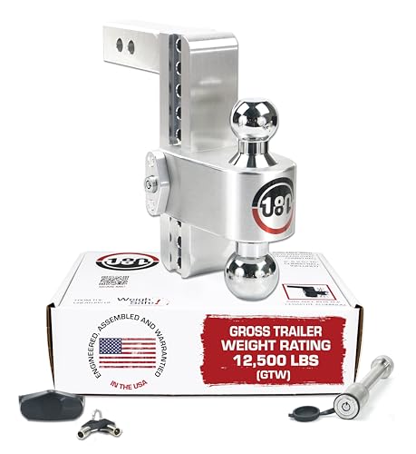 Weigh Safe 180-Degree Trailer Hitch - Adjustable Trailer Hitch for Towing - Compatible with 2.5