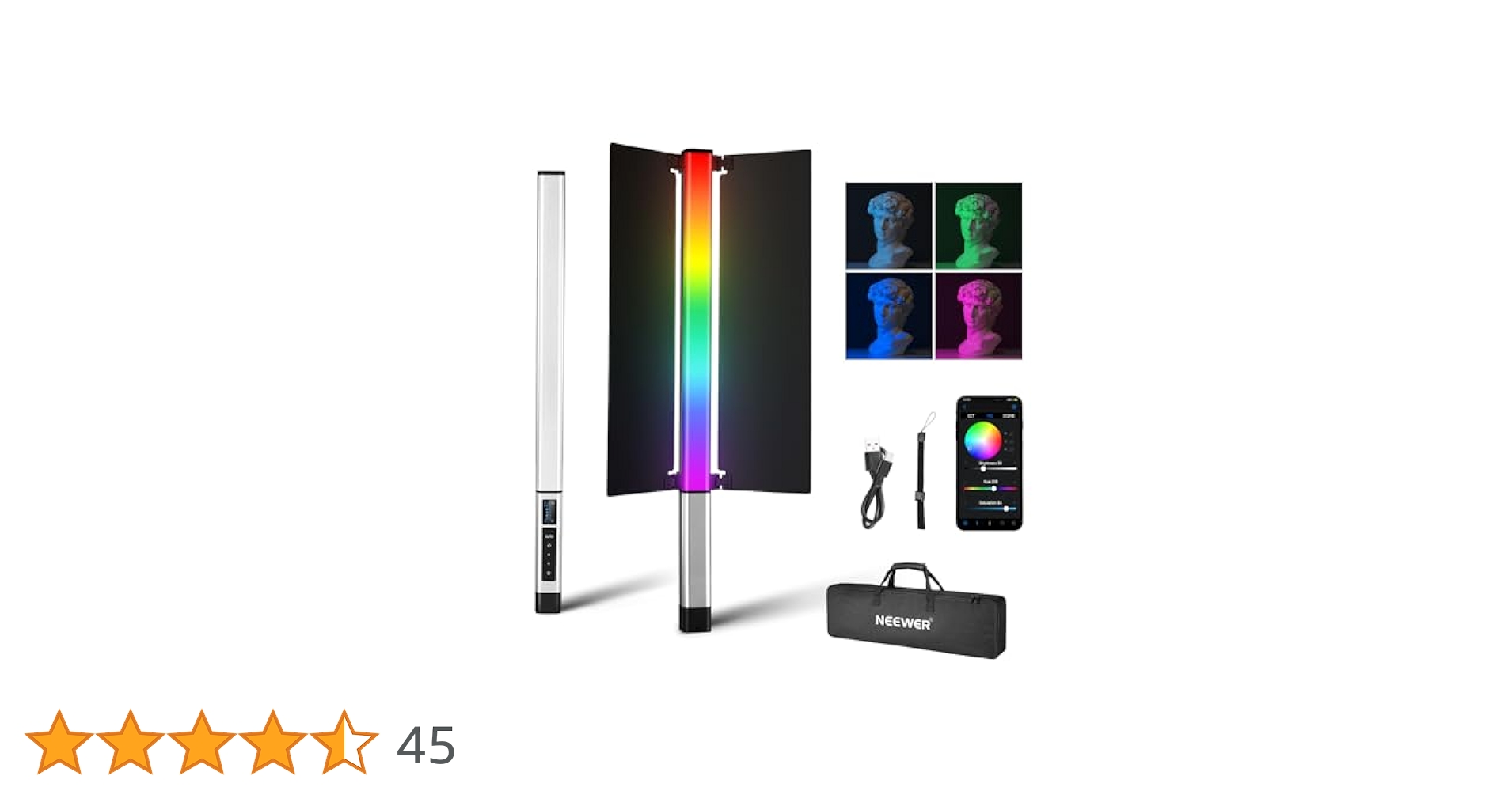 Amazon | NEEWER CL124 II RGB LEDスティックライト 手持ち APP
