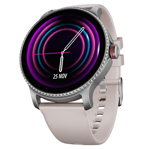 Boat Lunar Discovery w/ 1.39" (3.5 cm) HD Display, Turn-by-Turn Navigation, DIY Watch Face Studio, Bluetooth Calling, Emergency SOS, QR Tray, Smart Watch for Women(Cherry Blossom)