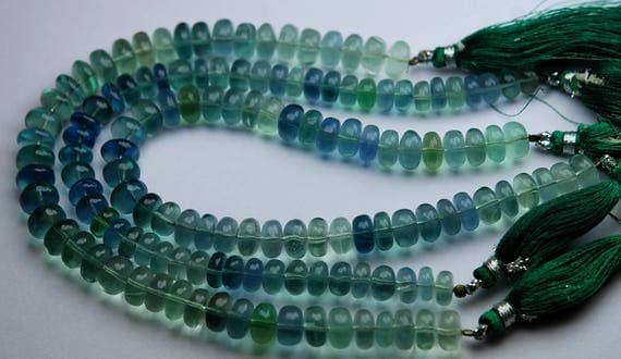 Fluorite naturelle en perles rondelles 8-9mm fil de pierre véritable pour loisirs créatifs