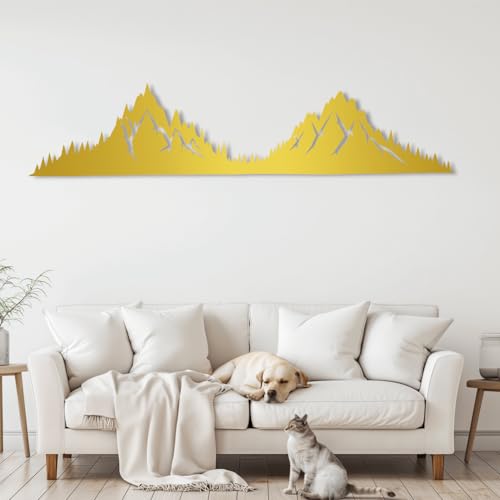 Décoration murale métal moderne salon grand format horizontal blanc 150cm - 6
