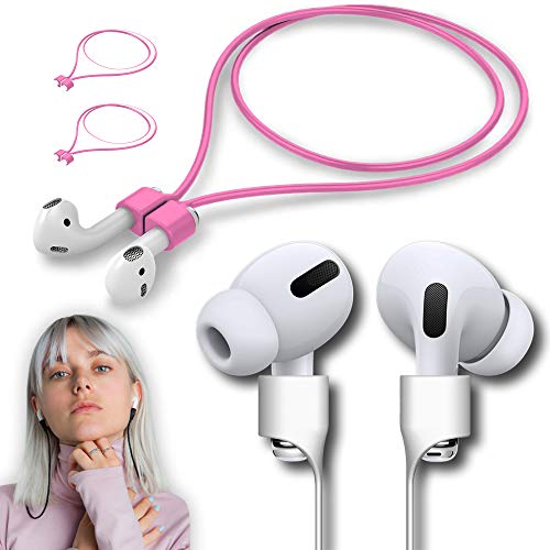 Image of Ultra Strong Magnetic Airpod Pro Strap Anti-Lost Cord Sports Lanyard Compatible with Airpods 3rd 2nd Generation Pro 3 2 1 (3 Pink)