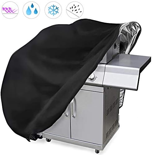 Wuayur Grill-Cover BBQ Gas Grill Cover Heavy Duty Fits Most of Grill-58 inch 210D Waterproof Outdoor Barbecue Cover with Storage Bag UV, Dust, Water Resistant, Weather Resistant, Rip Resistant Black