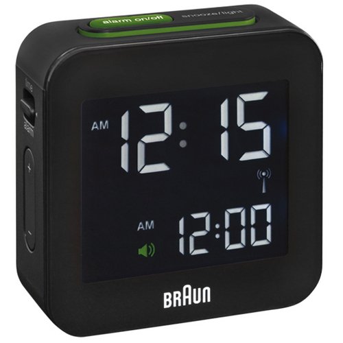 Preisvergleich Produktbild Funk-Reisewecker, BRAUN, BNC008, schwarz