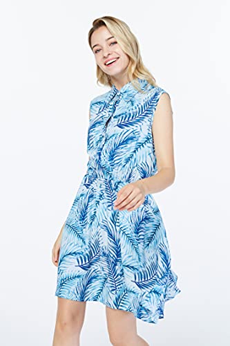 Image of Hawaii Hangover Family Matching Hawaiian Clothes, Simply Blue Leaves | Family matching Hawaiian outfits, Simply Blue Leaves, lightweight rayon, machine washable, tropical leaf print, luaus