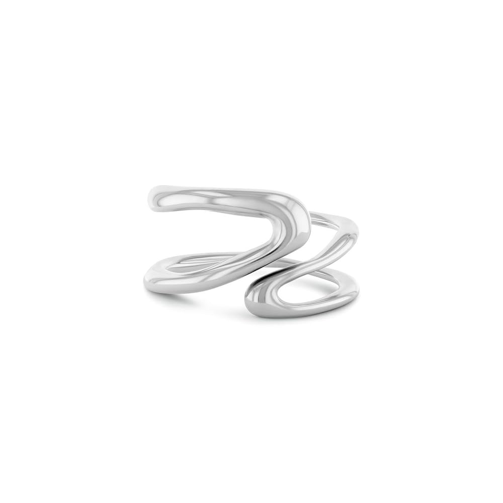 Calvin Klein Anillo Abierto para Mujer Colección CK STATEMENT LINKS de Acero Inoxidable – Disponible en Diferentes Tallas