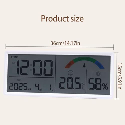 Réveil numérique à grand écran LCD lisible pour éviter les retards avec fonction snooze - 4