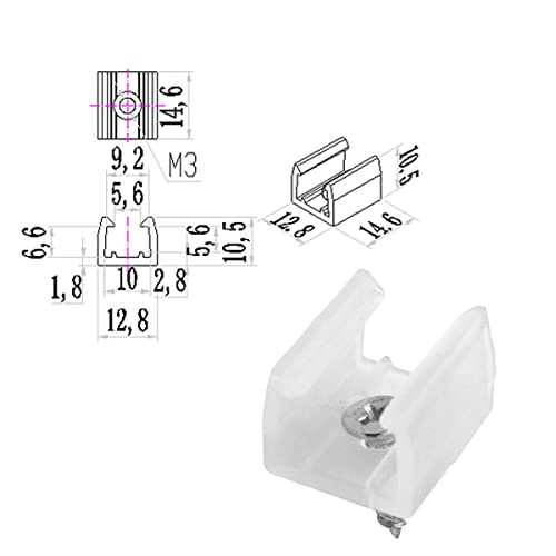 Dghaop 80Pcs Led Strip Light Clips Flexible Light Strip Fixing Card With Screws For 8-10 Mm(0.31"-0.39") Wide Waterproof Strip Light #TOP1