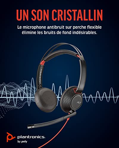 Plantronics Blackwire 5220 Casque stéréo, filaire, USB-A, microphone avec réduction du bruit (Poly) – confort tout au… - Les Beatles, Paul McCartney, John Lennon, RIngo Starr, George Harrison Plantronics Blackwire 5220 Casque stéréo, filaire, USB-A, microphone avec réduction du bruit (Poly) - confort tout au… – Image 4